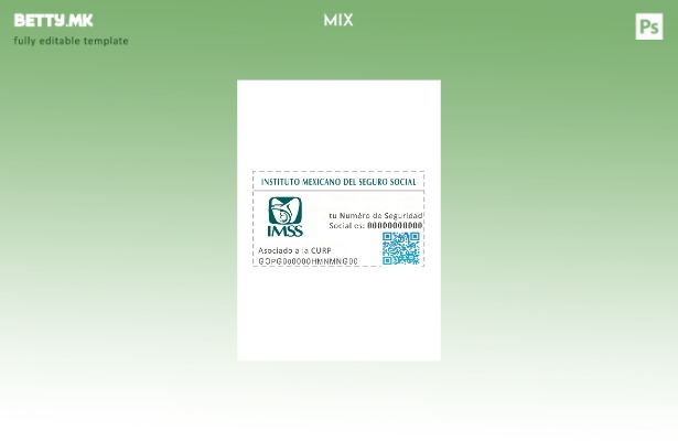 Модерен стил шаблон за мексиканска NSS картичка